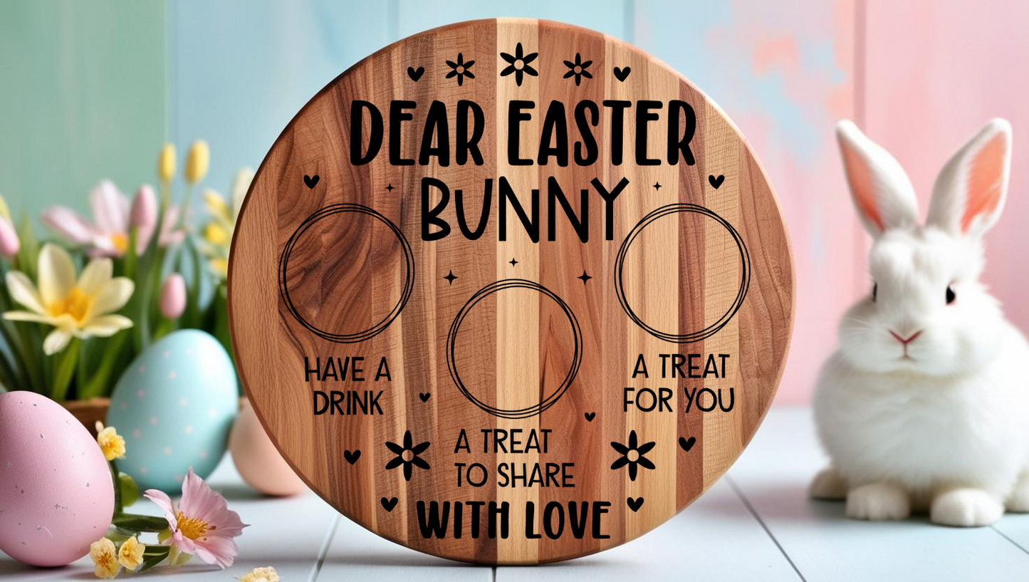 Easter Bunny Tray - Round UV DTF