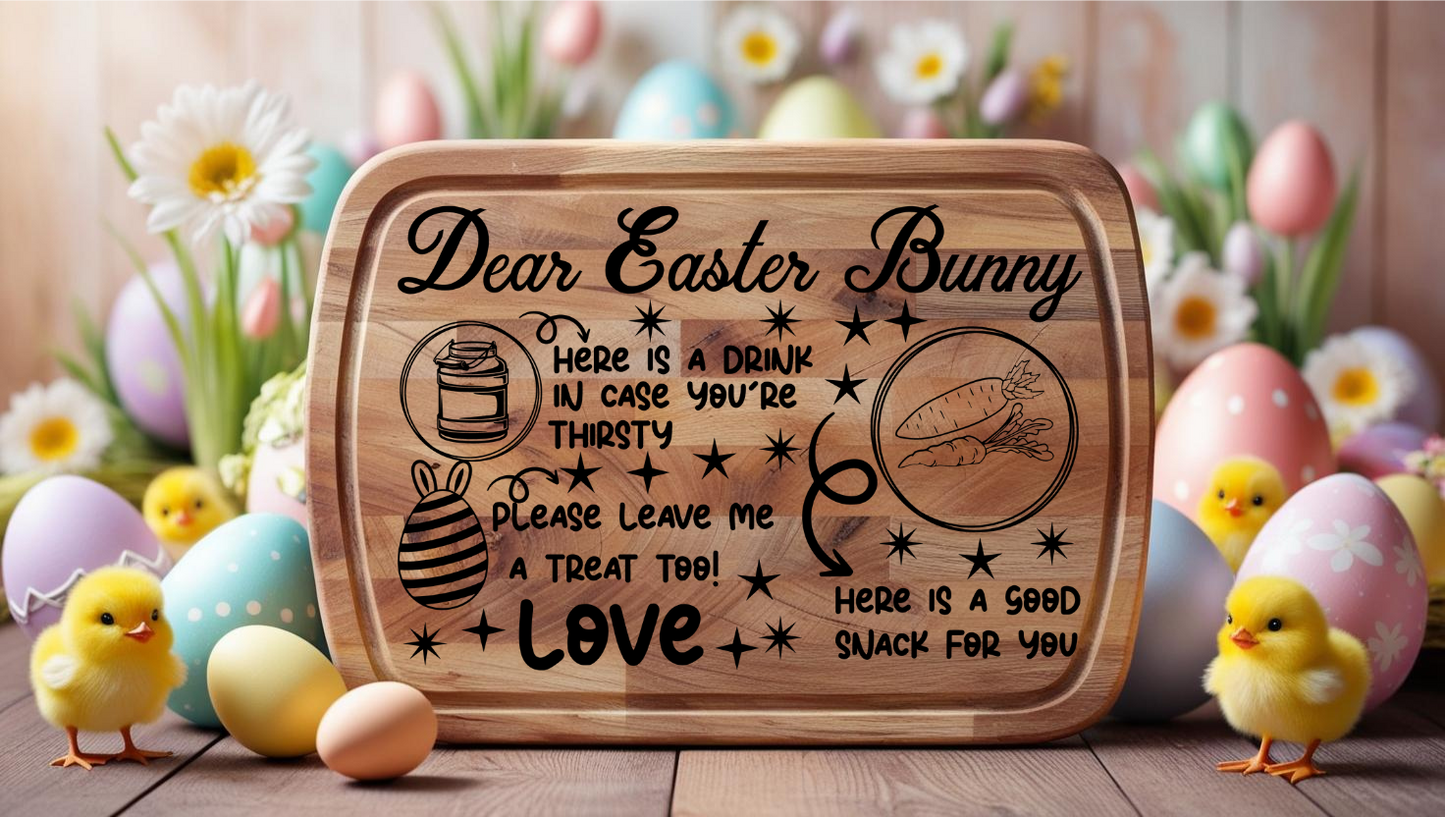 Easter Bunny Tray - Rectangular UV DTF