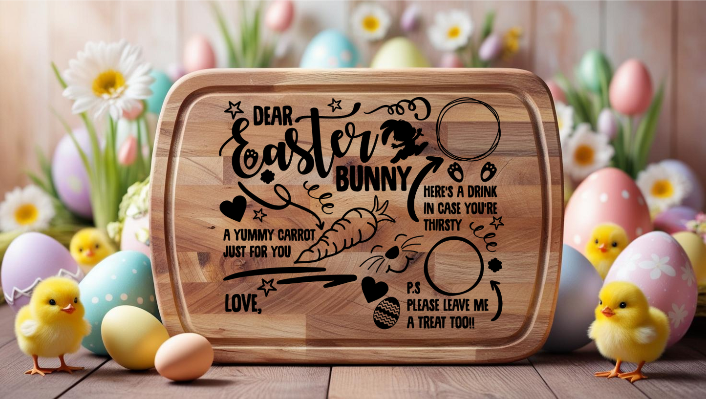 Easter Bunny Tray - Rectangular UV DTF