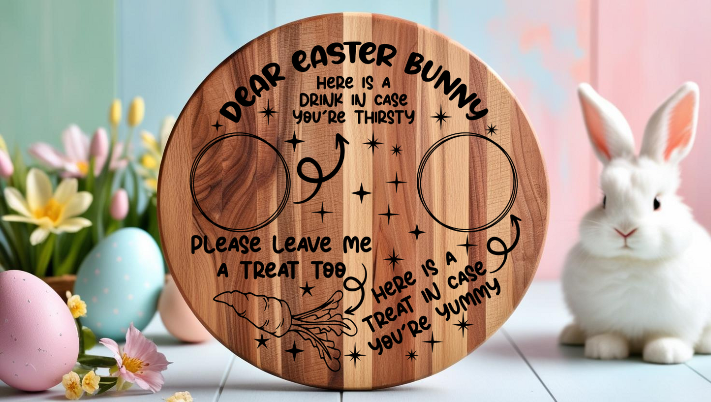 Easter Bunny Tray - Round UV DTF