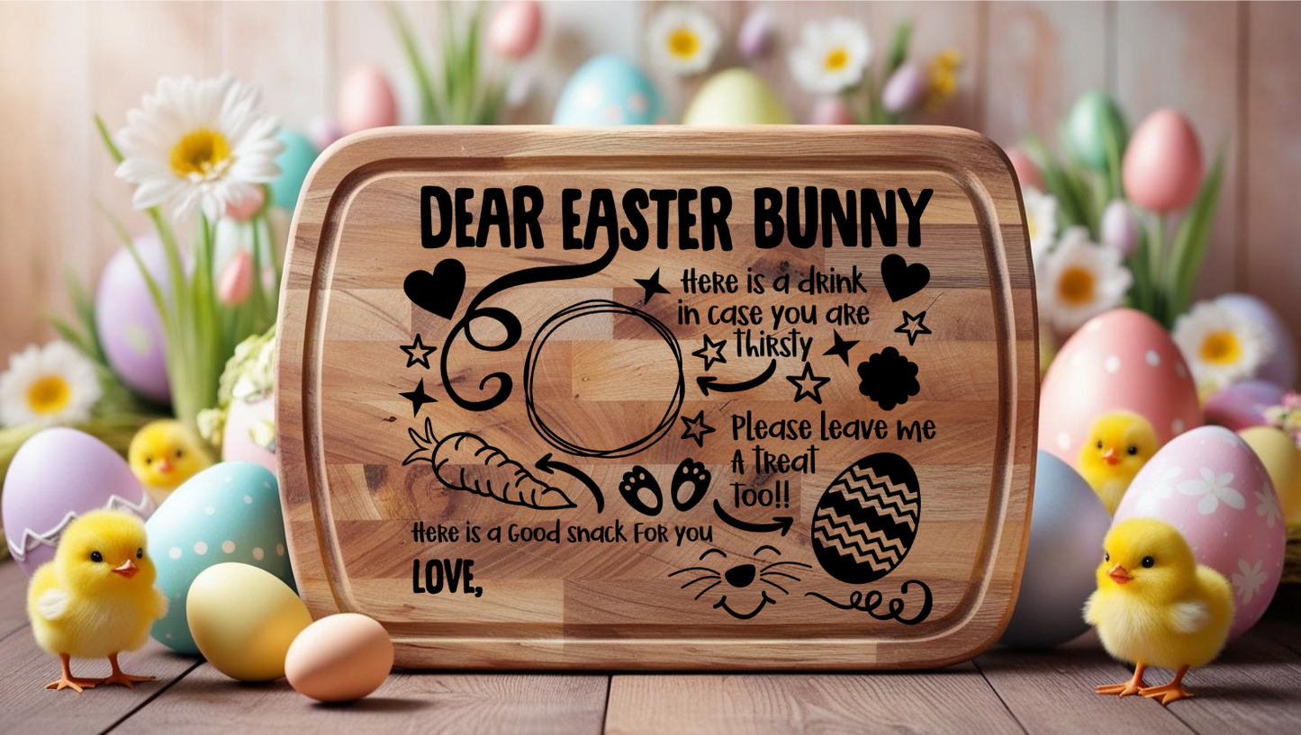 Easter Bunny Tray - Rectangular UV DTF