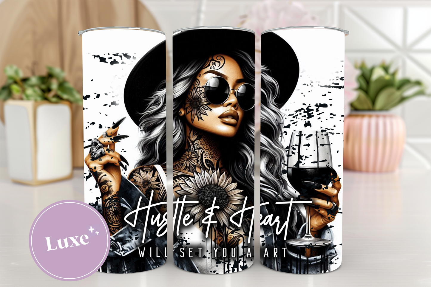 20oz Tumbler Print #322 - Hustle and Heart