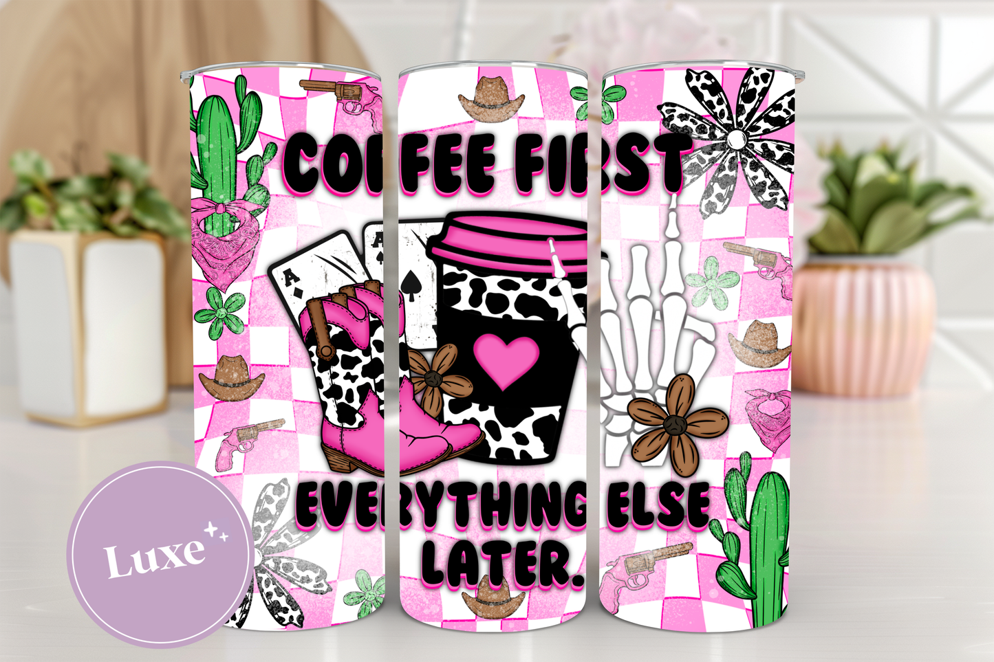 20oz Tumbler Print #331 - Coffee First