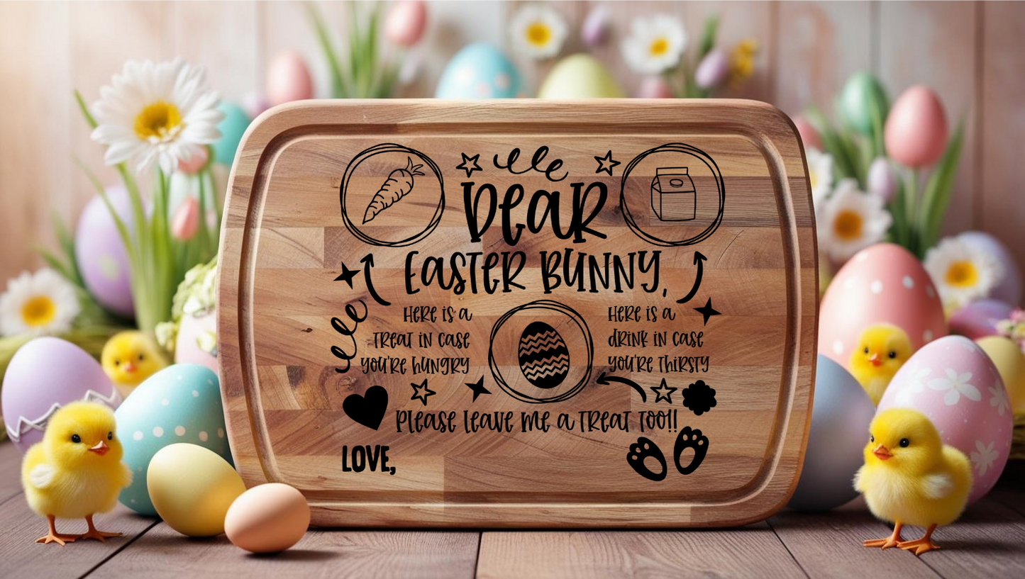 Easter Bunny Tray - Rectangular UV DTF