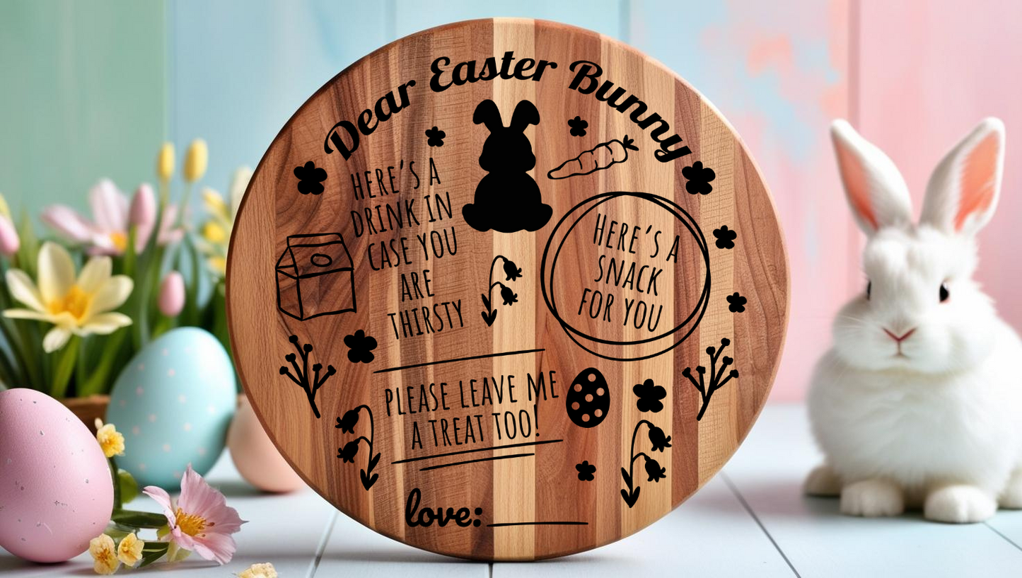 Easter Bunny Tray - Round UV DTF