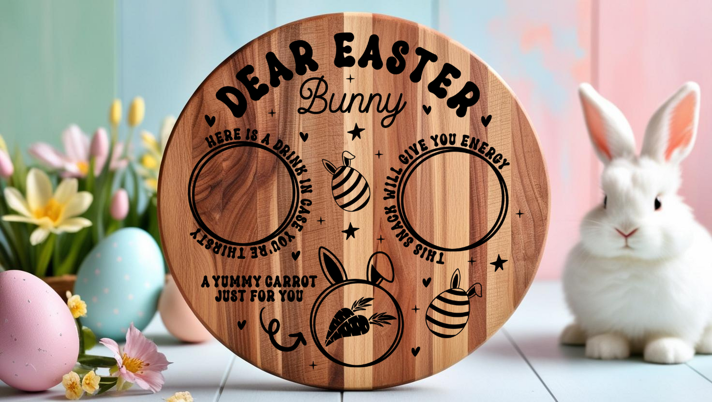 Easter Bunny Tray - Round UV DTF