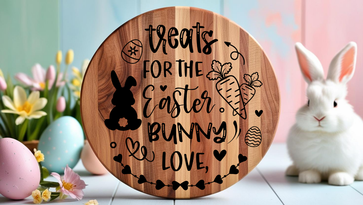 Easter Bunny Tray - Round UV DTF