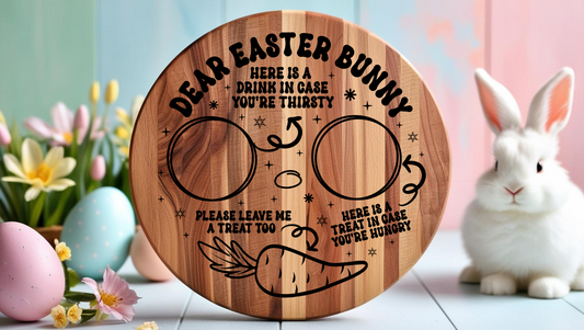 Easter Bunny Tray - Round UV DTF