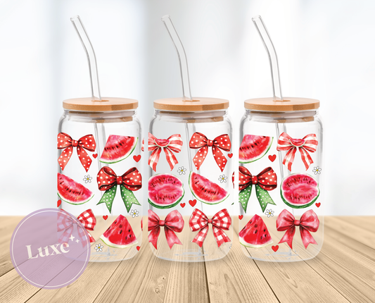16oz Wrap #752 - Watermelon Bows