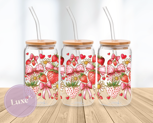 16oz Wrap #753 - Strawberry Bows