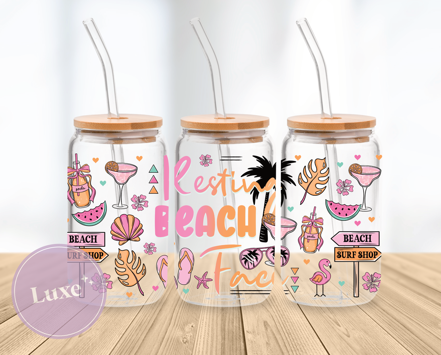 16oz Wrap #766 - Resting Beach Face