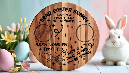 Easter Bunny Tray - Round UV DTF