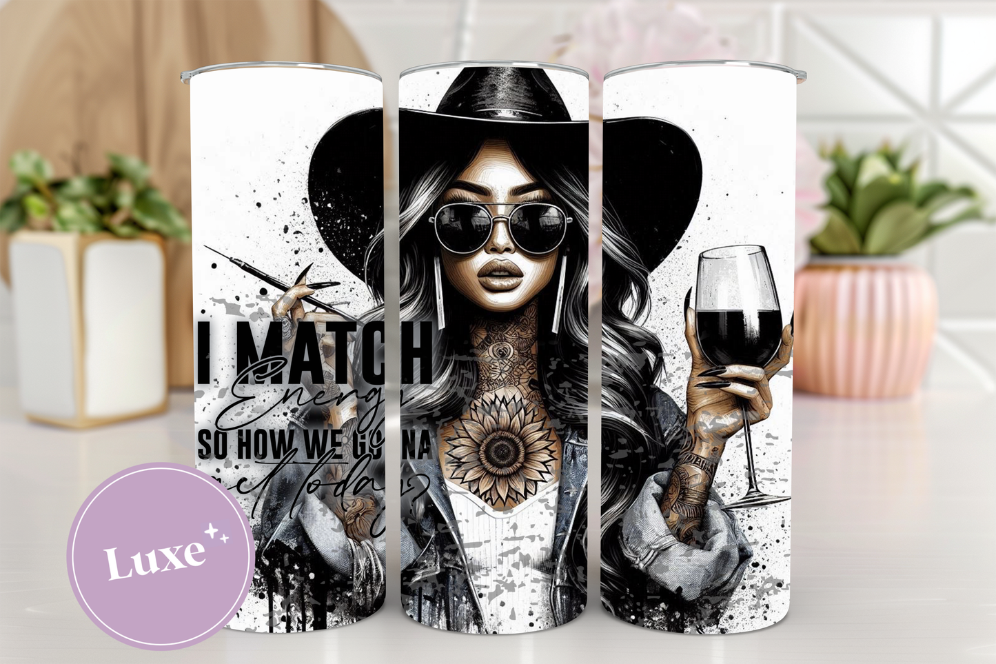 20oz Tumbler Print #317 - I Match Energy