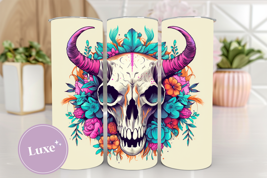 20oz Tumbler Print #335 - Bull Skull