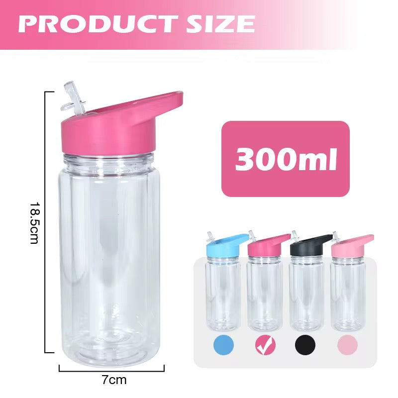 Kids Acrylic Snow Globe Water Bottle