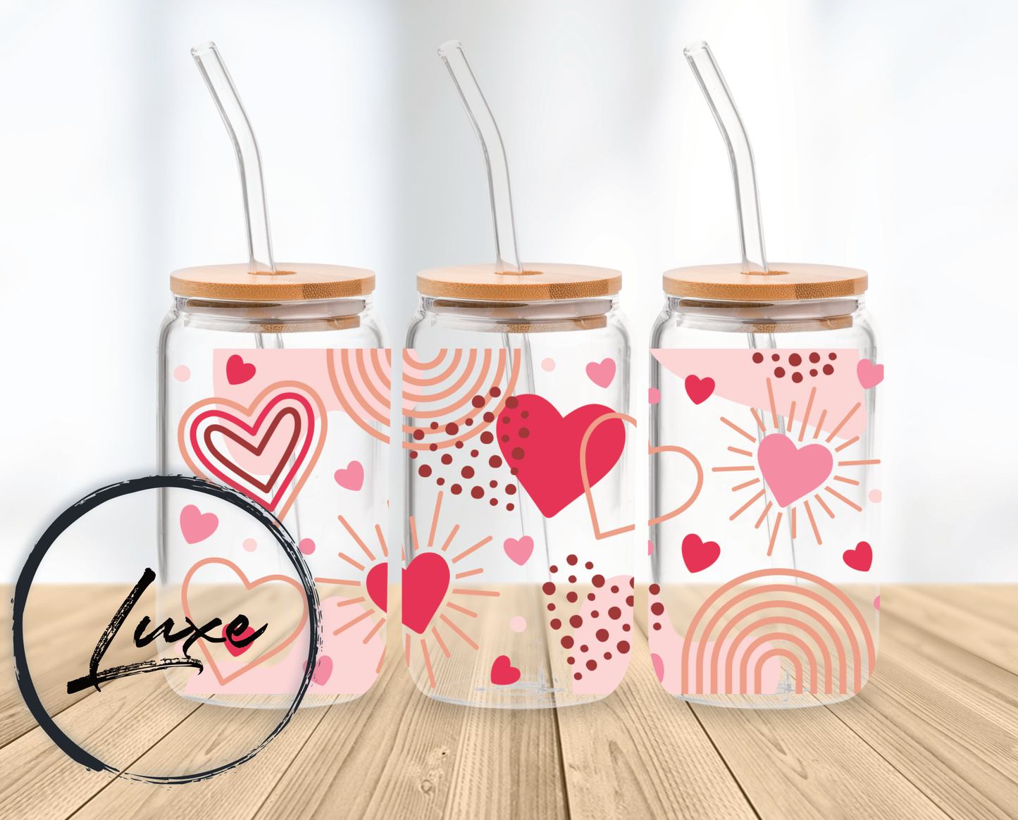 Boho Hearts UV DTF