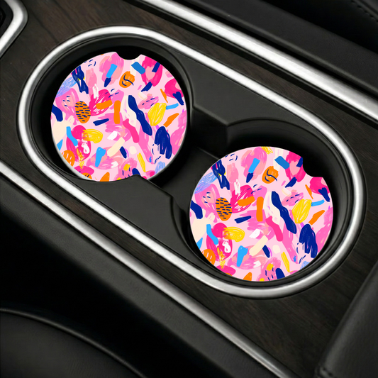 Car Coaster Sublimation Print #004 - Brush Strokes