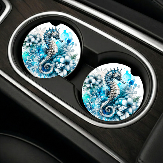 Car Coaster Sublimation Print #001 - Seahorses