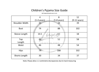 Satin Pyjama Sets - Baby and Children