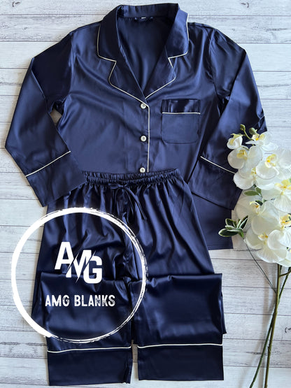 Long Satin Pyjama Sets