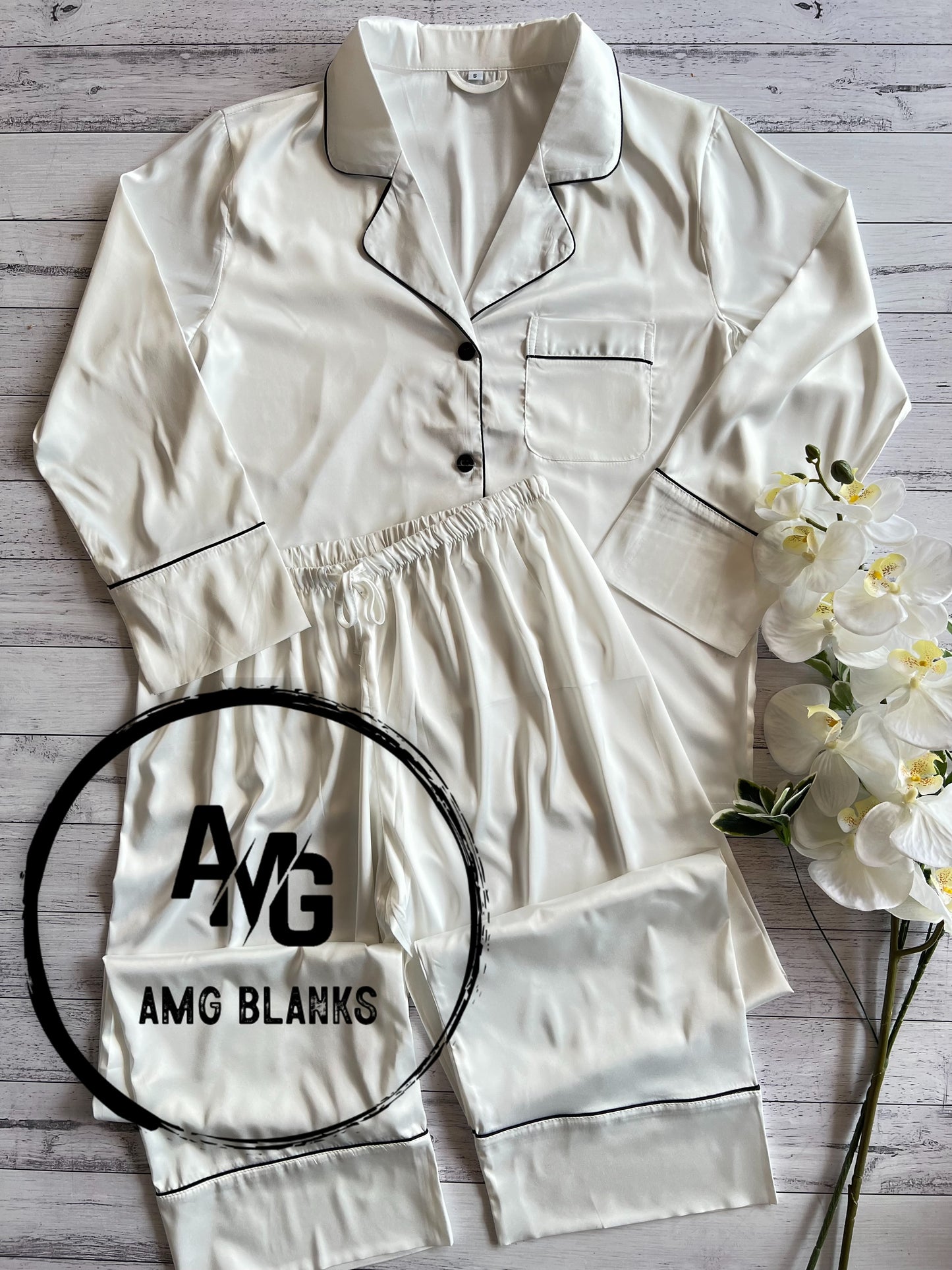 Long Satin Pyjama Sets