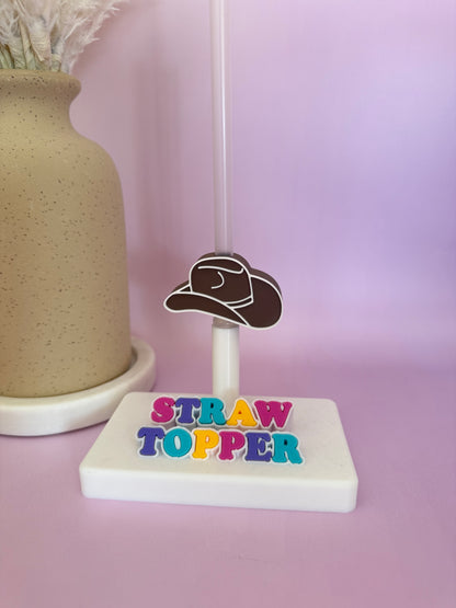 3D Straw Topper #001 - Cowboy Hat