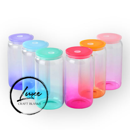 16oz Ombre Jelly Glass Cans