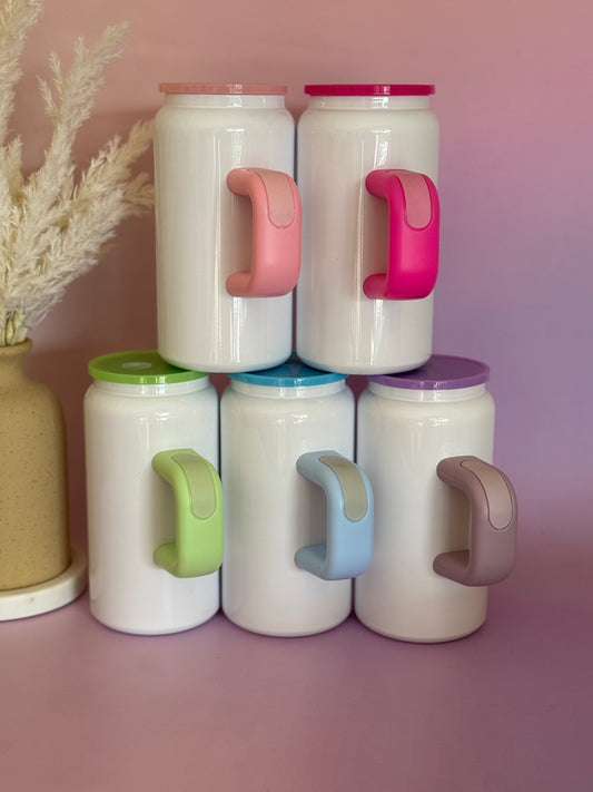 16oz Stainless Steel Sublimation Can with Handle