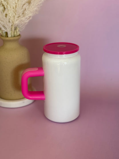 16oz Stainless Steel Sublimation Can with Handle