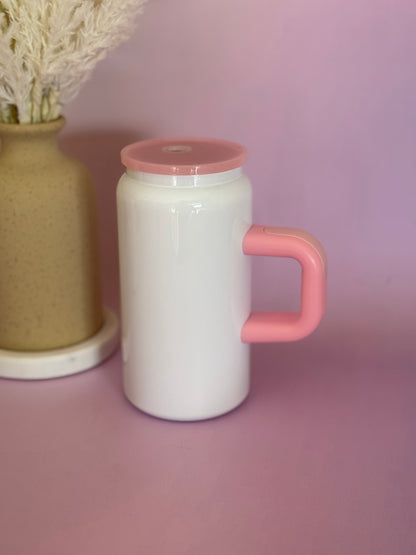 16oz Stainless Steel Sublimation Can with Handle