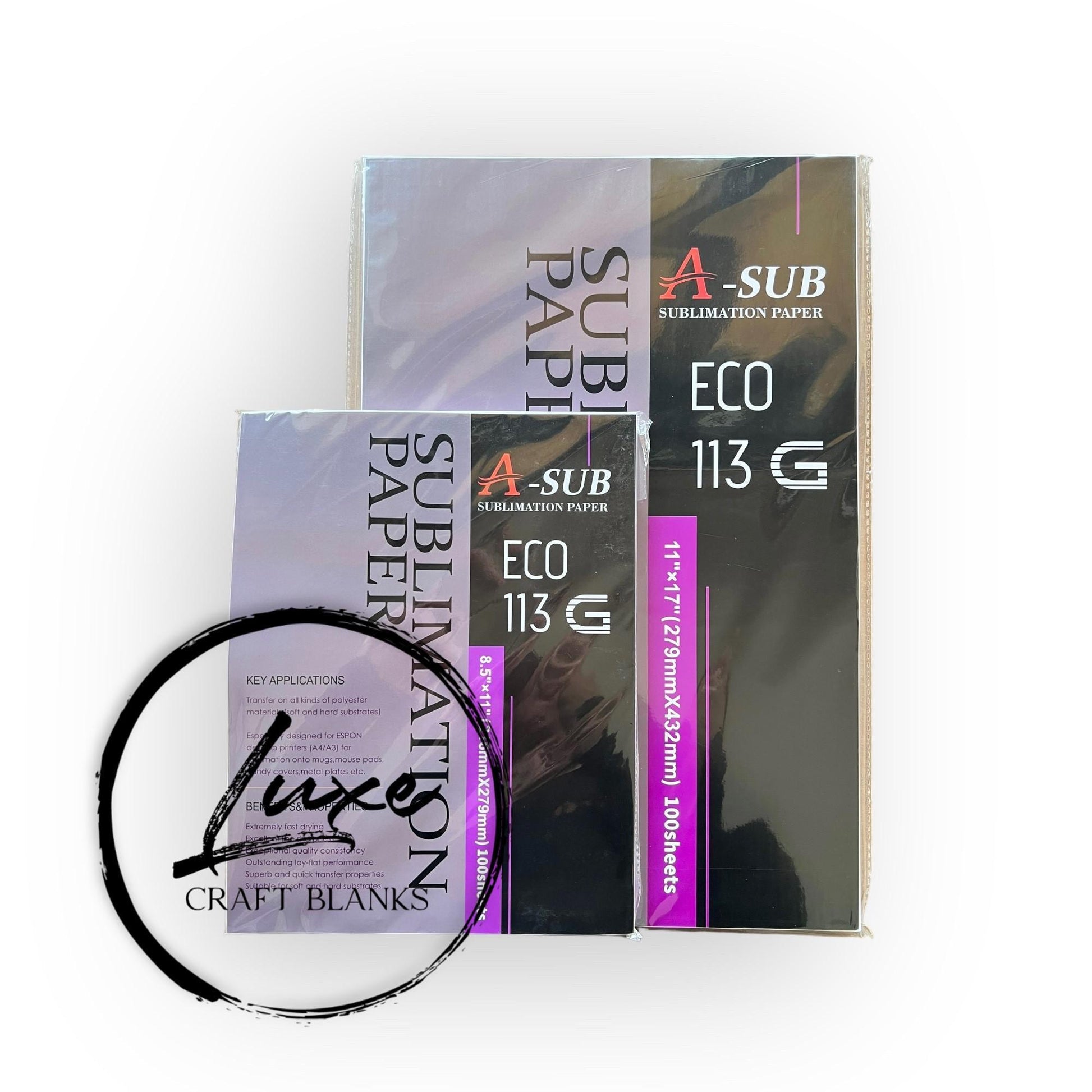A-Sub Sublimation Paper – Luxe Craft Blanks
